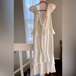 Reese Ruffle Dress — Ivory